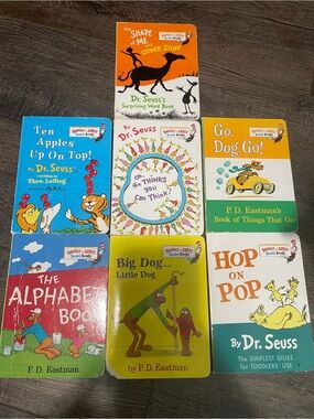 Dr. Seuss & P.D. Eastman Classic Board Book Set - Colorful Kids Favorites 8 book